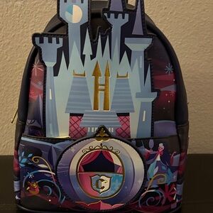 Disney Castle Themed Backpack - Blue and Gold